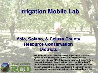 Irrigation Mobile Lab