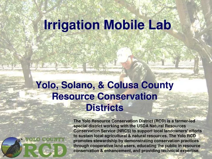 irrigation mobile lab