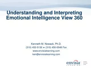 Understanding and Interpreting Emotional Intelligence View 360