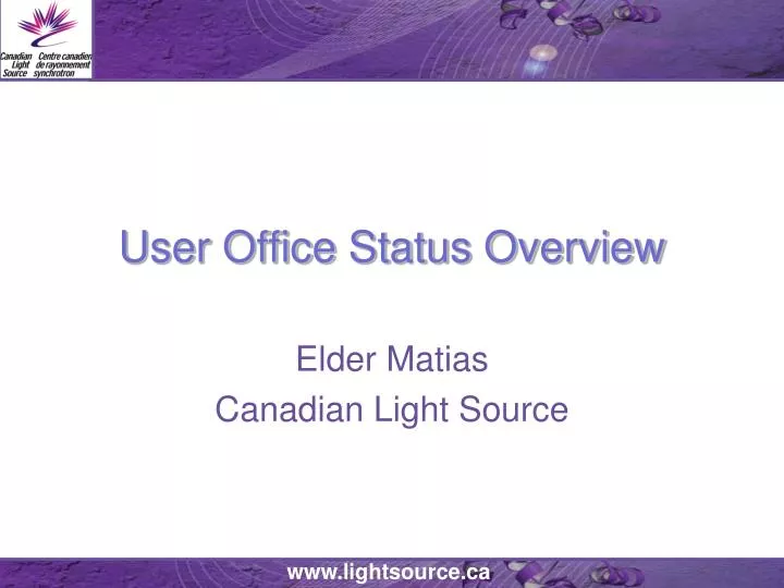 user office status overview