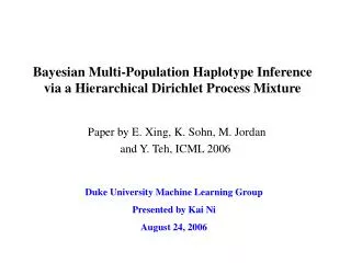 Bayesian Multi-Population Haplotype Inference via a Hierarchical Dirichlet Process Mixture