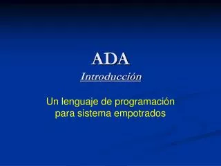 ada introducci n
