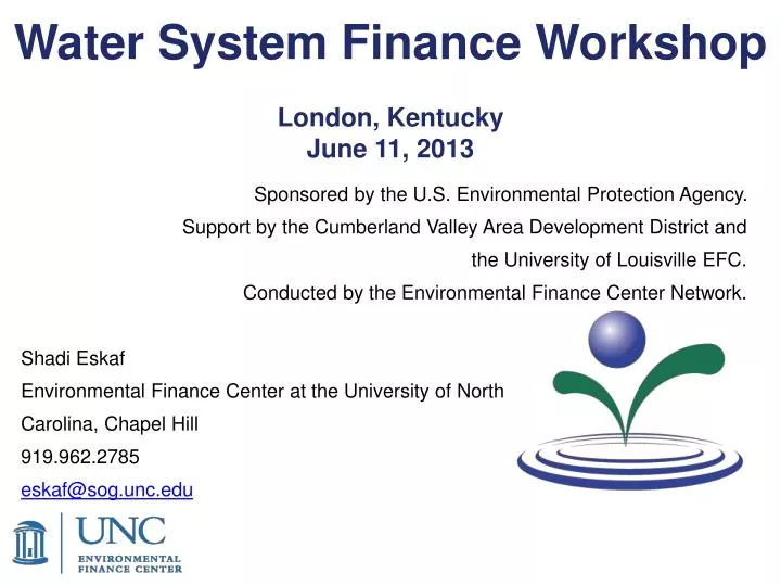 water system finance workshop london kentucky june 11 2013