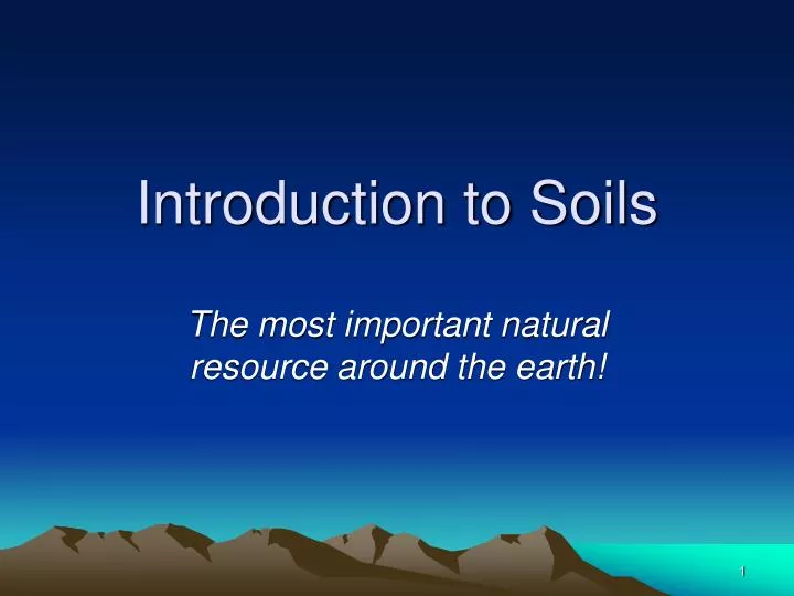 introduction to soils