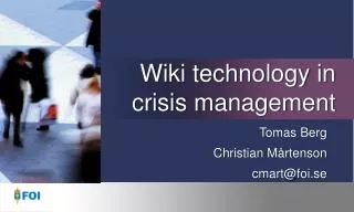 Wiki technology in crisis management