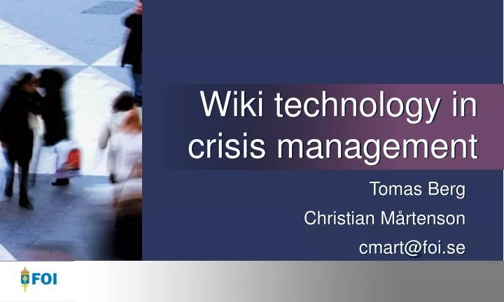 wiki technology in crisis management