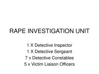 RAPE INVESTIGATION UNIT