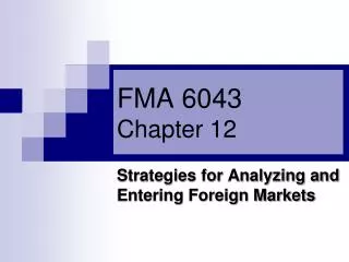 FMA 6043 Chapter 12