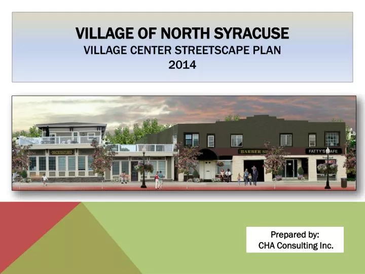 village of north syracuse village center streetscape plan 2014