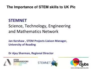 The Importance of STEM skills to UK Plc