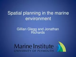 Spatial planning in the marine environment