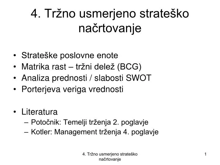 4 tr no usmerjeno strate ko na rtovanje