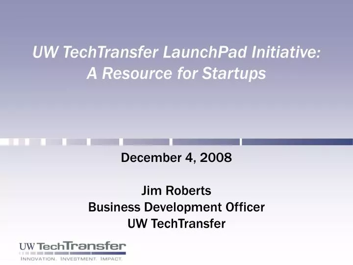 uw techtransfer launchpad initiative a resource for startups
