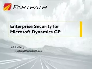 Enterprise Security for Microsoft Dynamics GP