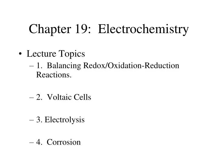 chapter 19 electrochemistry