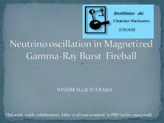 Neutrino oscillation in Magnetized Gamma- Ray Burst Fireball