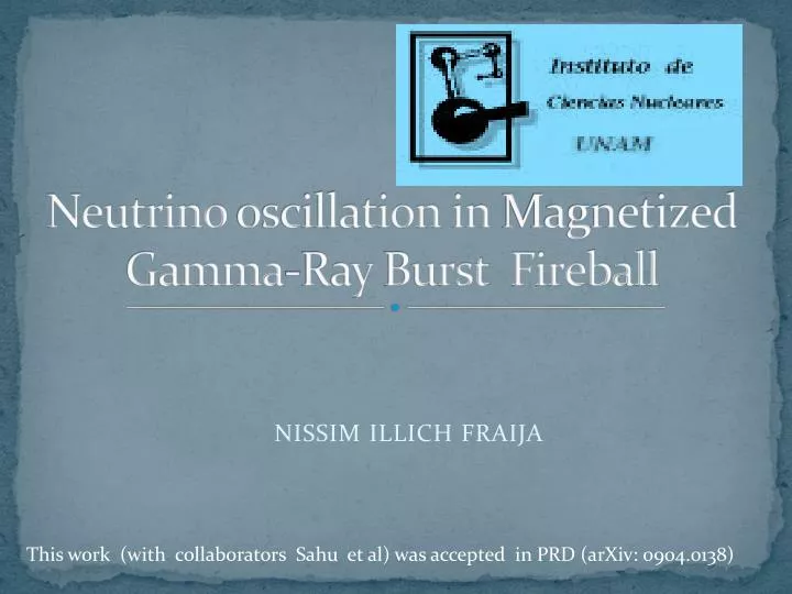 neutrino oscillation in magnetized gamma ray burst fireball
