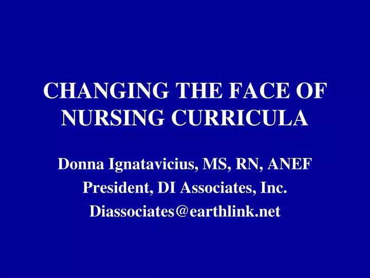 changing the face of nursing curricula