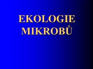 ekologie mikrob