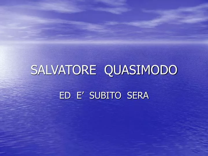 salvatore quasimodo