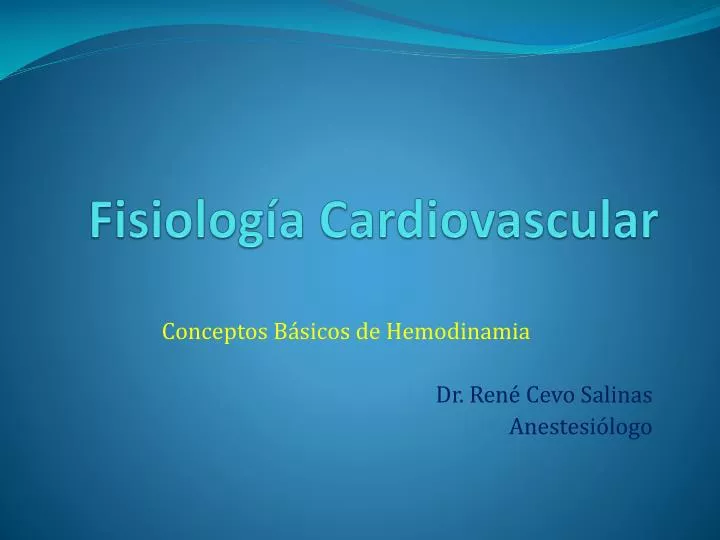 fisiolog a cardiovascular