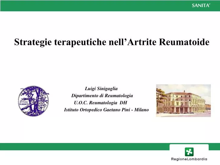 strategie terapeutiche nell artrite reumatoide