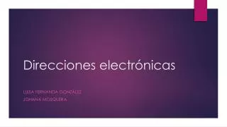 direcciones electr nicas