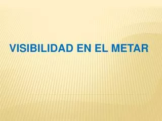 visibilidad en el metar