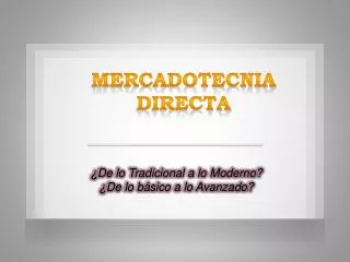 mercadotecnia directa