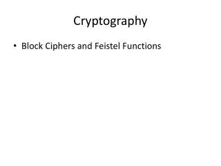 Cryptography