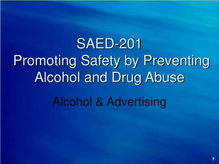 saed 201 promoting safety by preventing alcohol and drug abuse