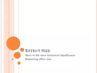 Effect Size