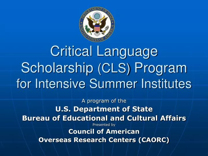 critical language scholarship cls program for intensive summer institutes