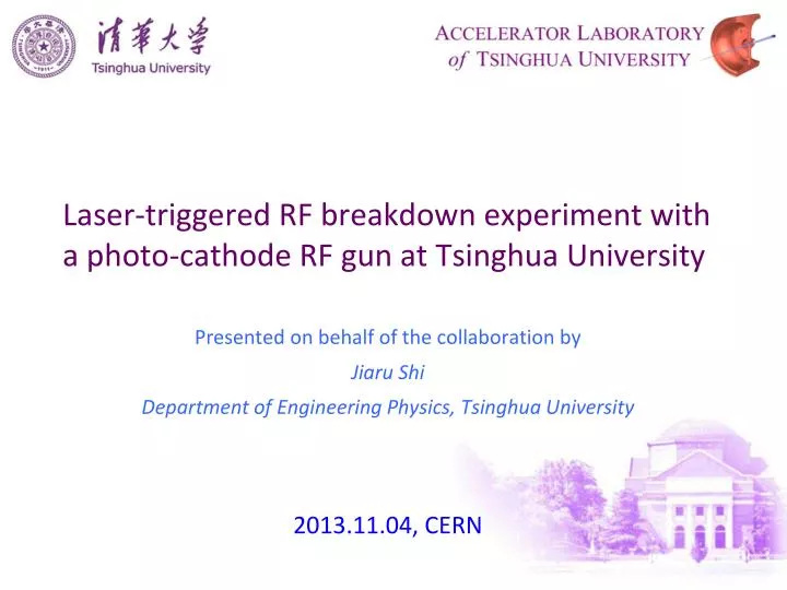 laser triggered rf breakdown experiment with a photo cathode rf gun at tsinghua university
