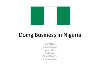 Doing Business in Nigeria