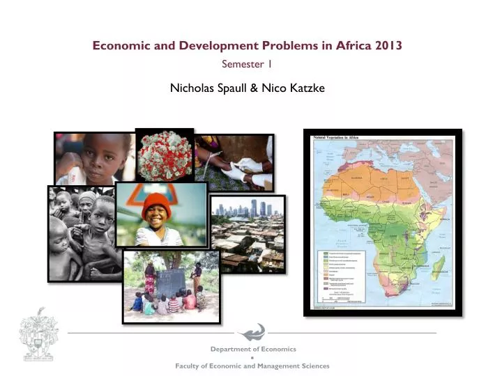 economic and development problems in africa 2013 semester 1
