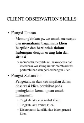client observation skills