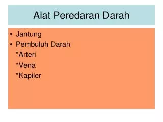 alat peredaran darah