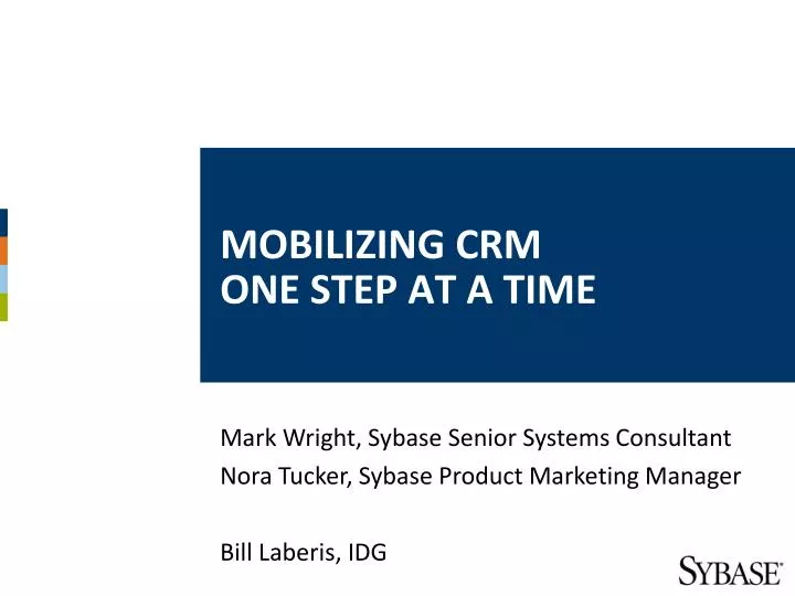 mobilizing crm one step at a time