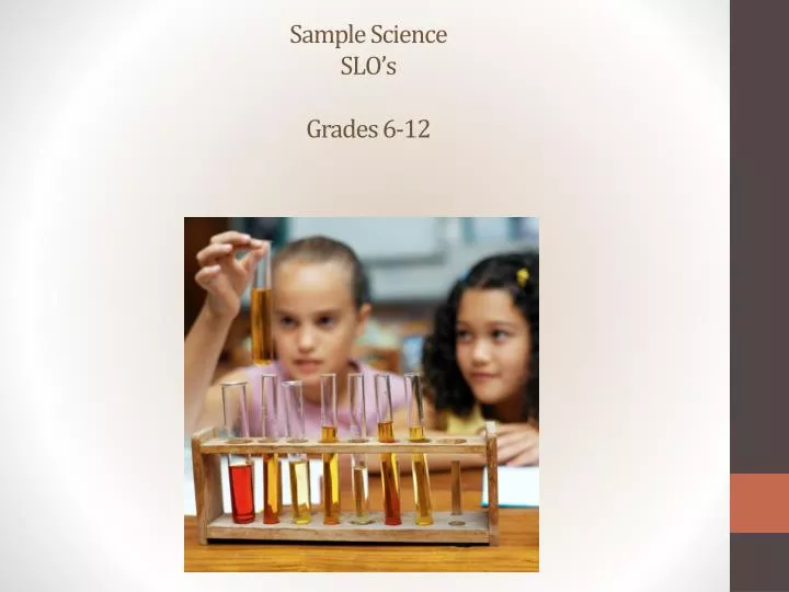 sample science slo s grades 6 12