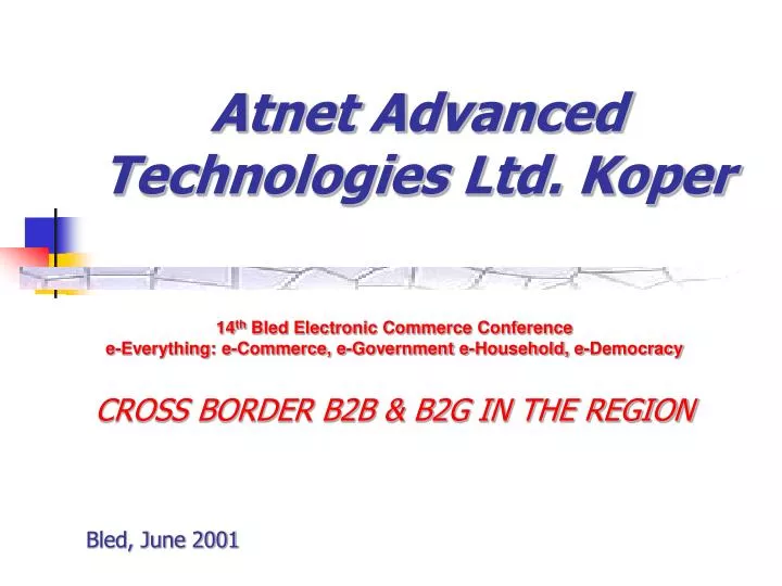 atnet advanced technologies ltd koper