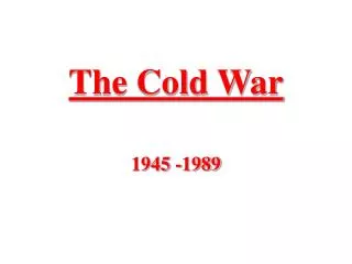 the cold war