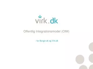 offentlig integrationsmodel oim