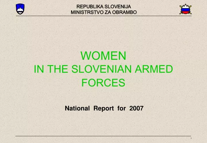 women in the slovenian armed forces