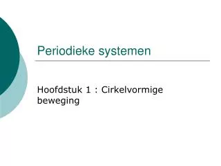 periodieke systemen