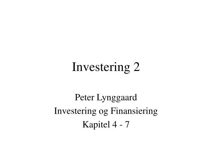 investering 2