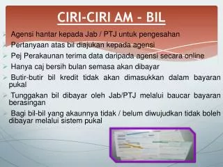 ciri ciri am bil