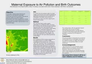 Maternal Exposure to Air Pollution and Birth Outcomes