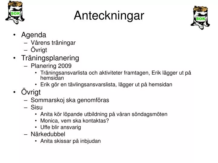 anteckningar