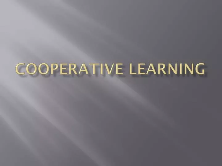 cooperative learning